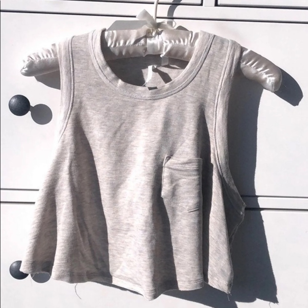 Comfy cream-colored cropped
tank top